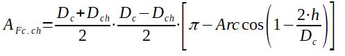 Calculation of factor Afc.ch to determine the baffle leakage effect in Bell Delaware method