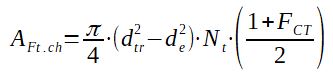 Calculation of leakage area between baffle holes and tubes - Bell Delaware method