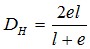 Calculation of hydraulic diameter for rectangular flow