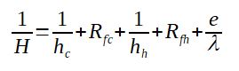 Calculation of the overall heat transfer coefficient