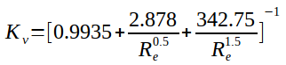 Kv coefficient calculation