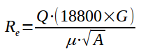 Reynolds number calculation for pressure safety valve in liquid service