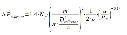 Pressure drop in collectors of plate heat exchangers
