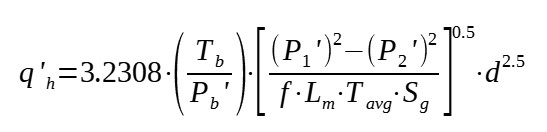 Simplified Isothermal Equation for flow of compressible fluids in long pipelines