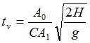 Time to empty a tank Time to empty a tank