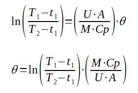 Formula to calculate the time to cool down a tank