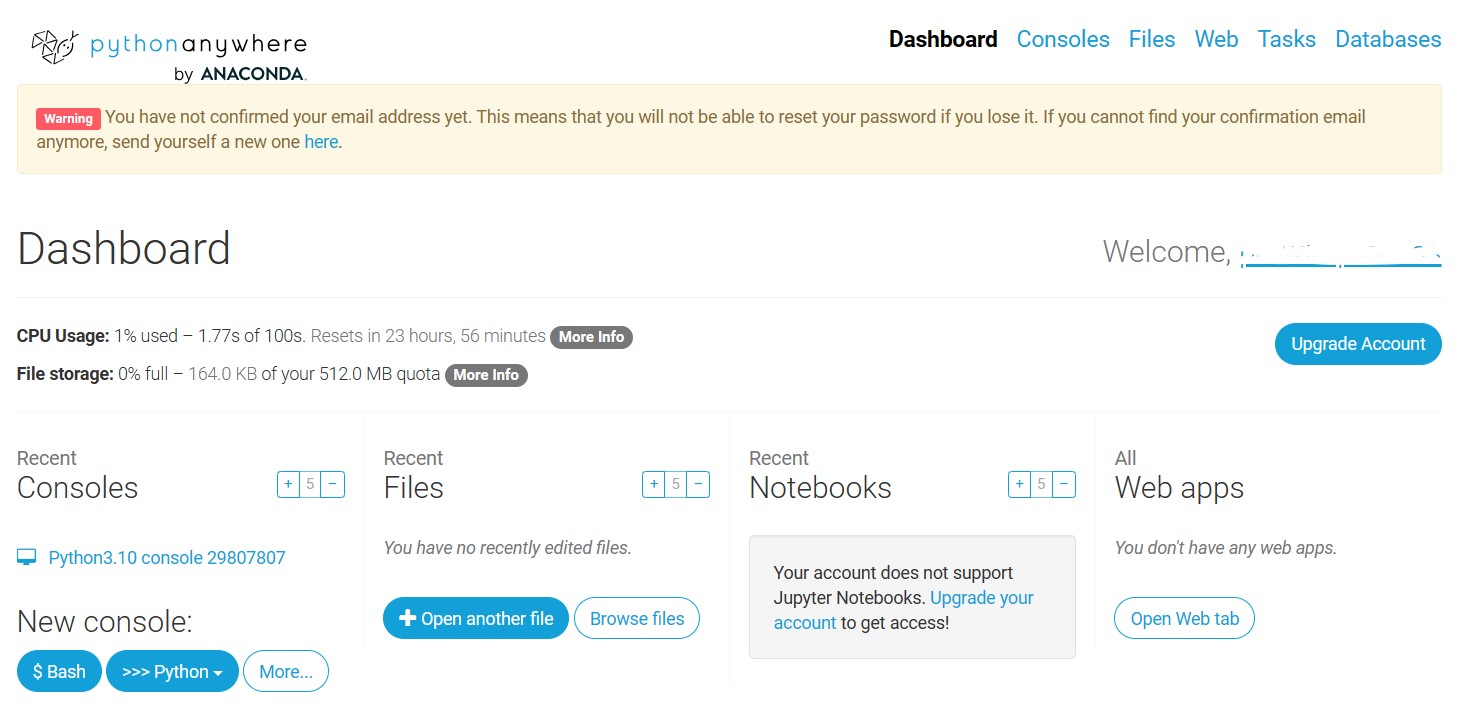Website Python Anywhere