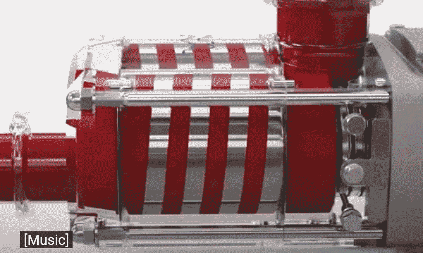 Twin screw pump running