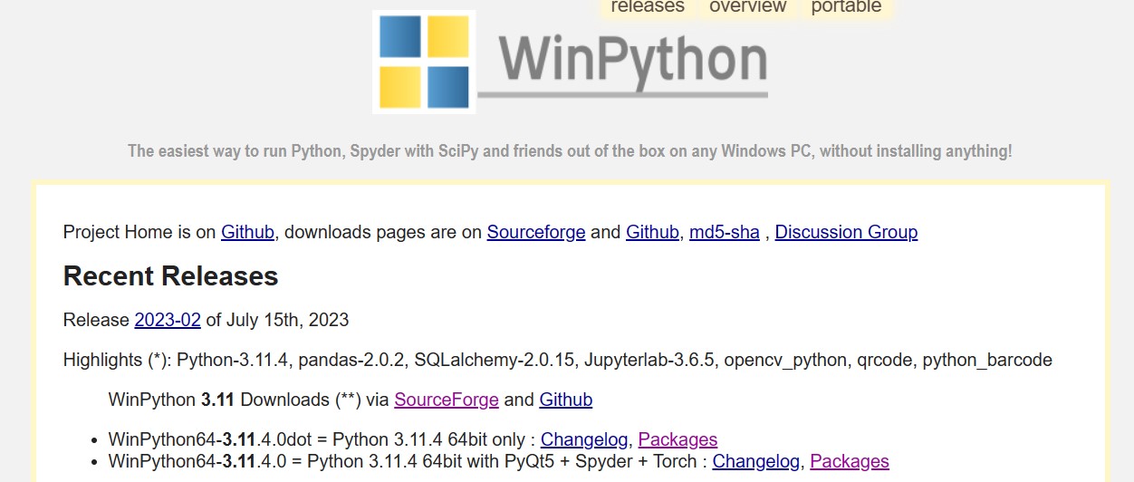 WinPython Website