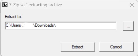WinPython Portable program decompress window